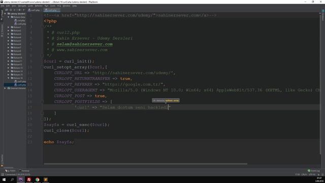 Php'de cURL ile post göndermek - Ders 149 смотреть онлайн