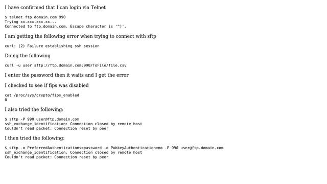 Curl error (2) when trying to connect with sftp смотреть онлайн