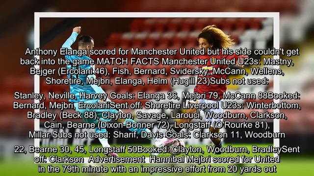 Manchester United U23s 3-5 Liverpool U23s: Jack Bearne scores brace as Liverpool prevail | Daily Ma смотреть онлайн