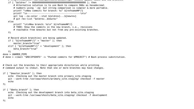 Code Review: Git post-receive hook writen as a POSIX shell script (utilising a named pipe) смотреть онлайн