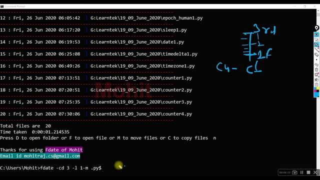 Fdate: Python program to search a file using Creation and Modification date. смотреть онлайн