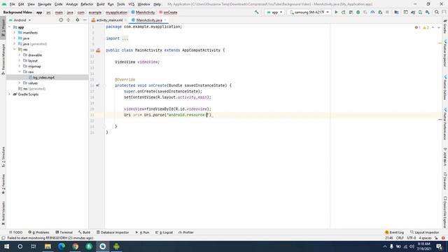 How to Play Background Video in Android Studio | How to Play Video in Background | codetrix смотреть онлайн