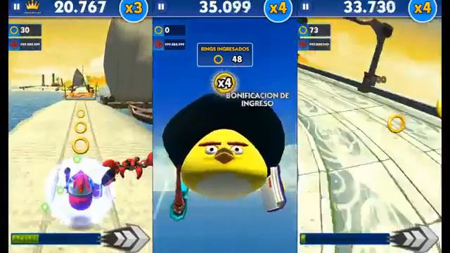 Sonic Dash RED vs CHUCK vs BOMB Angry Birds Epic Characters Gameplay Walkthrough смотреть онлайн