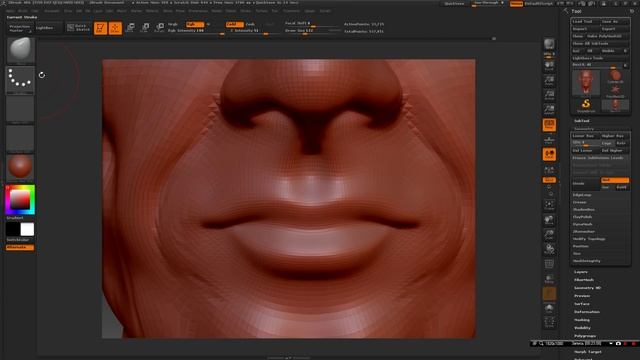 ZBrush Tutorial #05 High Poly For Baking (уроки на русском)