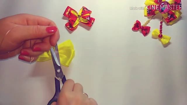 Бантики канзаши из репсовых лент смотреть онлайн