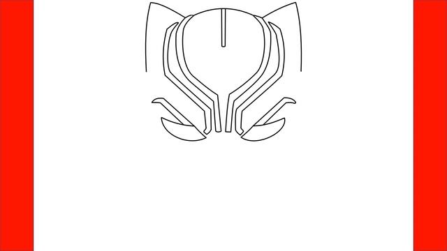 How To Draw Black Panther Mask - Step by Step Drawing смотреть онлайн