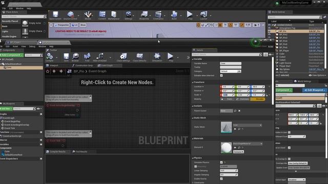 Making a bowling game with Unreal смотреть онлайн