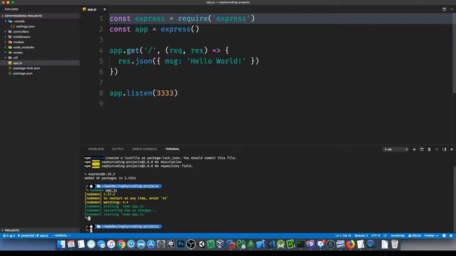 Node/Express 2 - Setting up the Server смотреть онлайн