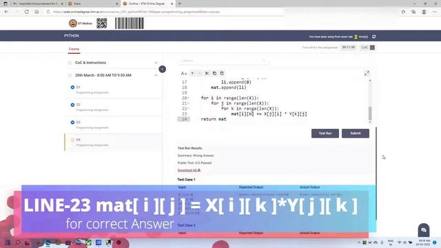 mat_product | IITM OPPE-2 MARCH 2022 #python #OPPE смотреть онлайн