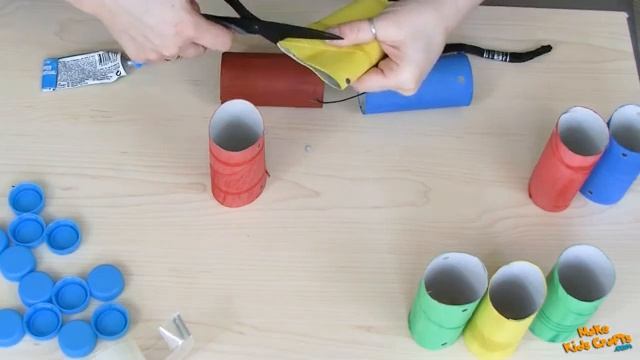 Поезд из рулона туалетной бумаги и завинчивающихся крышек | игрушечный поезд | простые ремёсла