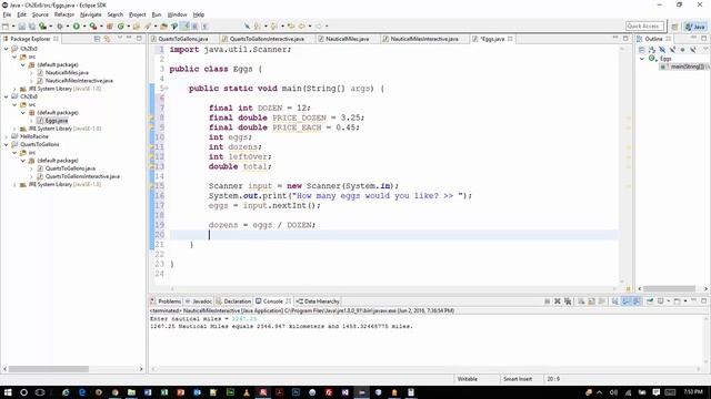 Java Programming 1 - Chapter 2 Exercises Part 2 смотреть онлайн