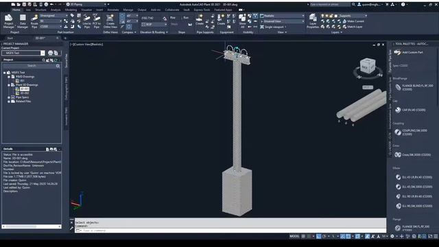Plant 3D Quick Pipe Support смотреть онлайн