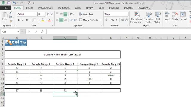 How to use SUM function in Excel смотреть онлайн