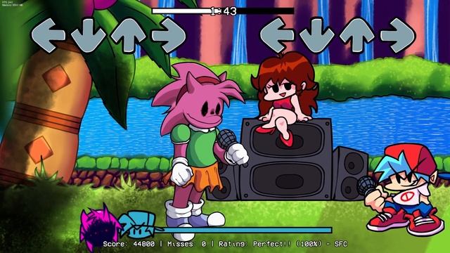 Friday Night Funkin' - V.S. Amy.EXE Distorted ROMs - FNF MODS [HARD/Sonic] смотреть онлайн
