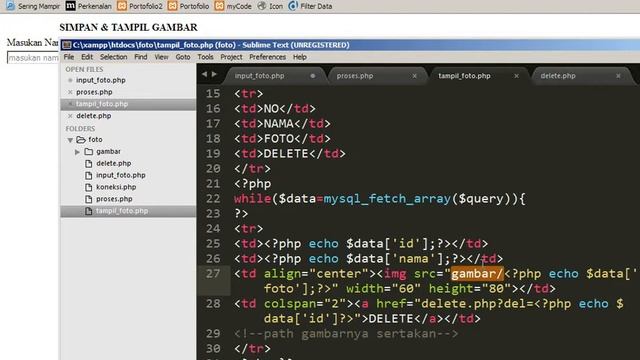 Membuat Halaman Upload, Tampil dan Delete Foto di PHP смотреть онлайн