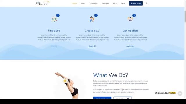Fitsica - Yoga Jobboard WordPress Theme job listing fitness job board wordpress theme Build Website смотреть онлайн