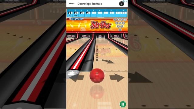 Strike! Ten Pin Bowling Perfect Game!! смотреть онлайн