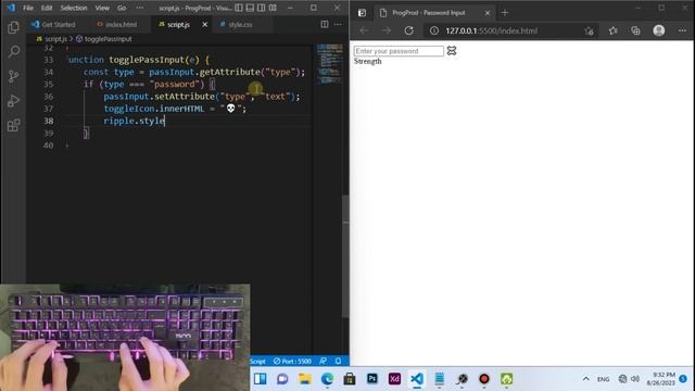 ASMR Programming - Password Input Form with HTML CSS and JavaScript смотреть онлайн