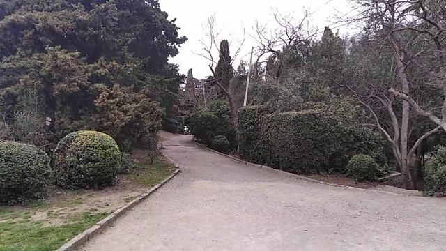 Аллеи в Мисхорском парке Ялта Ребенок на газоне смотреть онлайн