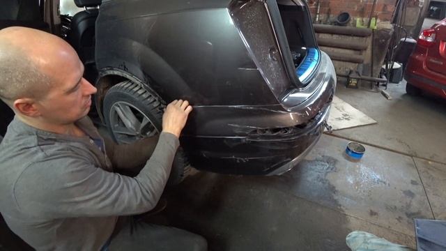Audi Q7 как снять задний бампер