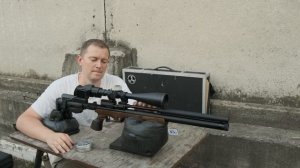 Отстрел Егеря складного с Альфой 5,5мм пулей JSB 1,175г на 100 метров