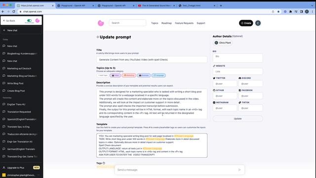 Exclusive New Snack Prompt Plugin In Open-ai’s Chat GPT For Content Creation From YouTube Videos.