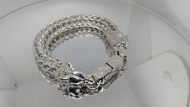 Серебряный браслет вес 95 грамм ширина 11,5 мм смотреть онлайн