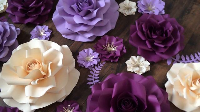 Бумажные цветы, бумажные розы, паперові троянди, paper flowers смотреть онлайн
