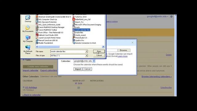 Google Calendar - Importing Oracle Calendar Files смотреть онлайн
