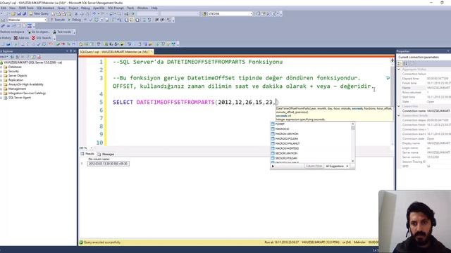 SQL Server'da DATETIMEOFFSETFROMPARTS Fonksiyonu смотреть онлайн