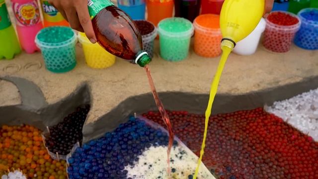 How to make Rainbow Cow with Orbeez, Big Monster, Fanta, Sprite, Coca Cola vs Mentos & Popular Soda смотреть онлайн
