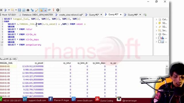 MEMBUAT SCRIP SQL VIEW DAN MENGABUNGKANYA DENGAN UNION PART 2 MySql Dunia Coding смотреть онлайн
