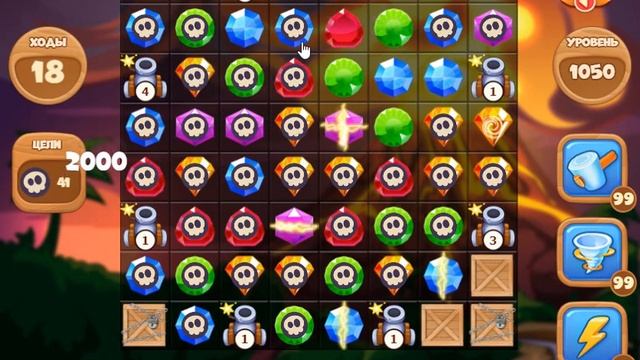 Сокровища Пиратов 1050 уровень - Pirate Treasures Level 1050 смотреть онлайн