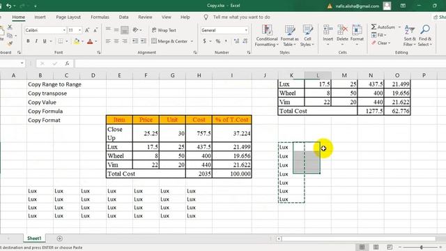 Microsoft Excel, Copy Cell - Cell, Range Copy, Transpose, Copy Value, Copy Format | কপি পেস্ট এক্সে смотреть онлайн