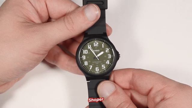 Обзор и настройка наручных часов CASIO MW-240-3B от Shoper. [MW-240-3BVDF]