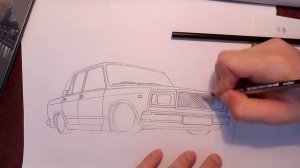 Рисуем Ваз 2107 БПАН