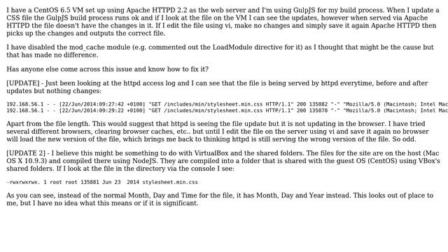 DevOps & SysAdmins: Apache not serving changes to a file updated by gulpjs смотреть онлайн