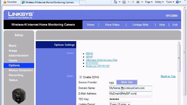 Adding your TZO.com Dynamic DNS account into your Linksys IP camera смотреть онлайн