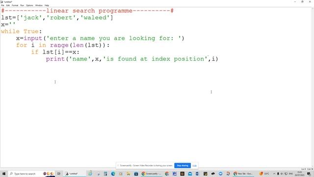 Linear search program using python programming to find name in list. [CC available] смотреть онлайн