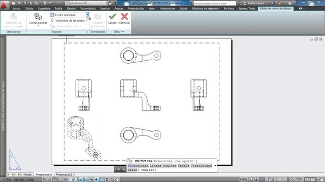Tutorial Autocad 2013: Crear vistas desde modelo 3D. смотреть онлайн