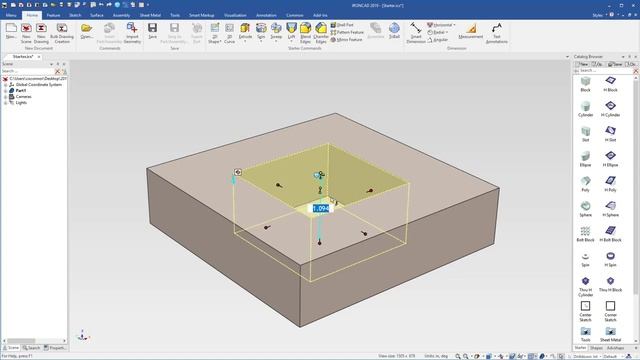 IronCAD Default Handle for Automatic Sizing of Features | My Triball смотреть онлайн
