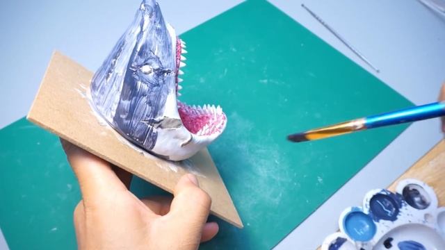 How To Make A Deep Sea Shark/Polymer Clay / Epoxy/Diorama/deep Sea Fear