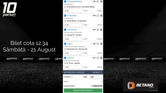 Ponturi pariuri fotbal 21 - 22 August 2021 + Biletul Zilei cota 10+! смотреть онлайн