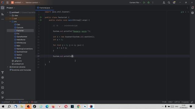 Основы Java. Урок 027. Рассчитываем факториал. смотреть онлайн