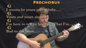 Bad to the Bone (George Thorogood) Guitar Lesson Chord Chart in G with Chords/Lyrics