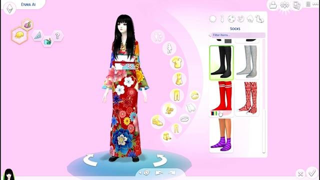 The Sims 4 - Create a sim - anime character Jigoku Shoujo Hell Girl Enma Ai смотреть онлайн
