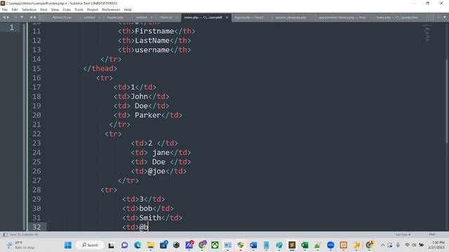 A responsive table created with Bootstrap смотреть онлайн