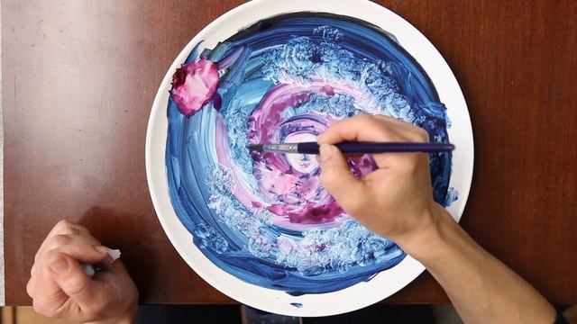 Изучаем как замешать лазурь железную через интуитивный рисунок, рисуем галактику смотреть онлайн