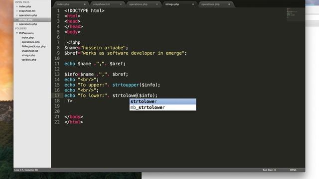 9- php|| strings السلاسل النصية смотреть онлайн