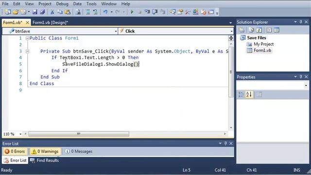 Visual Basic Tutorial - 130 - SaveFileDialog смотреть онлайн